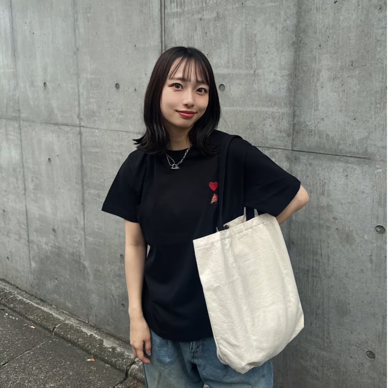 ARTS&SCIENCE ブラック　カットソー　スウェット モールス”ビッグシルエット刺繍スウェット（ブラック