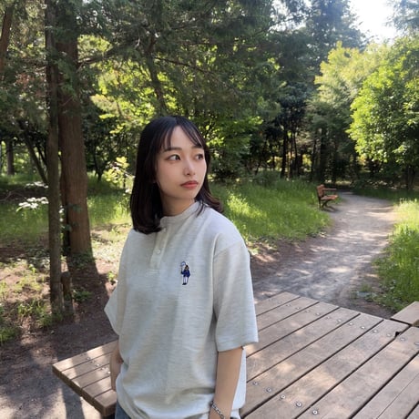 Henley Neck Tee 　[OFFWHITE OATMEAL]　HEV-26008