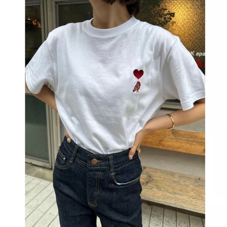 organic cotton artist house＆♡ S/S Tee 　[WHITE]　HEV-24018