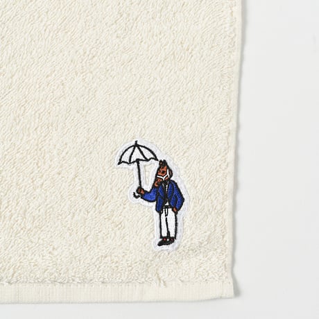 Embroidered patch Hand towel 　[natural]　HEV-24004