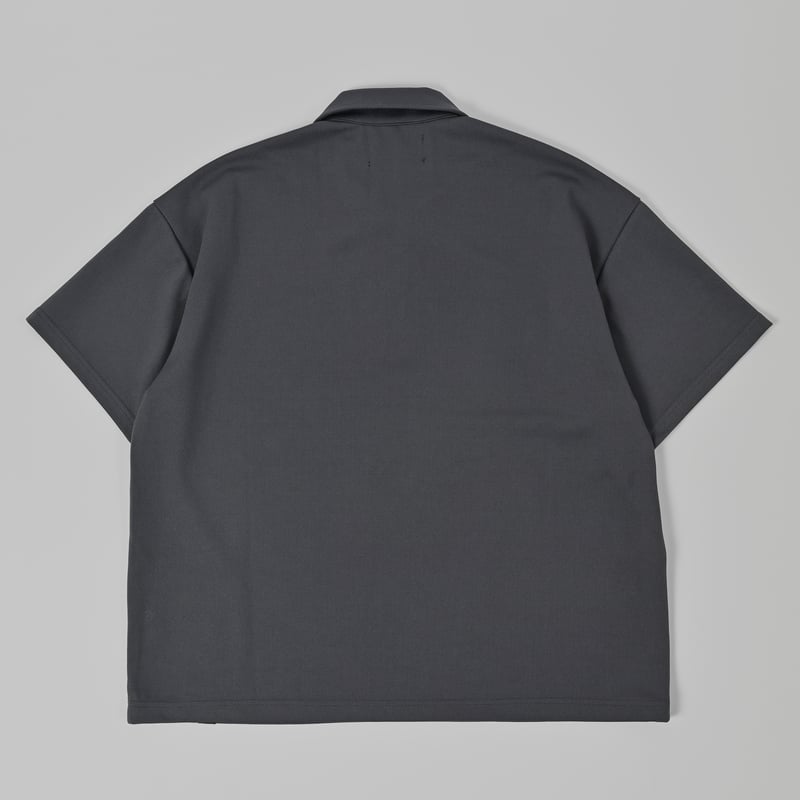 Over size Short sleeve Polo shirt [charcoal]