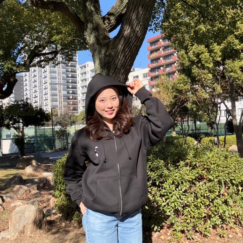 lining full ZIP sweat foodie [black] HEV-25004