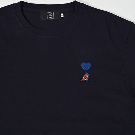organic cotton  artist house＆♡ S/S Tee 　[NAVY]　HEV-24018