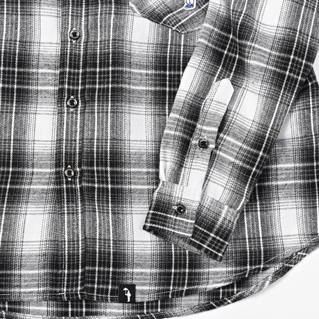 Embroidered check shirts　[BLACK]　HEV-25022