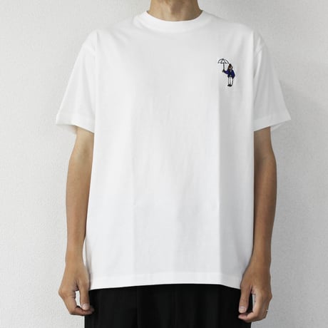 organic cotton Embroidery S/S Tee 　[white]　HEV-23017