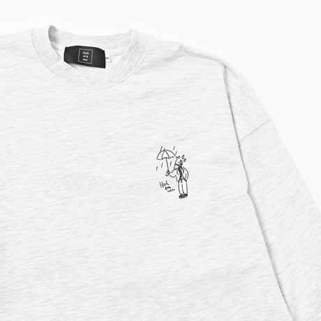 mini pile embroidery L/S Tee 　[OAT MEAL]　HEV-26004
