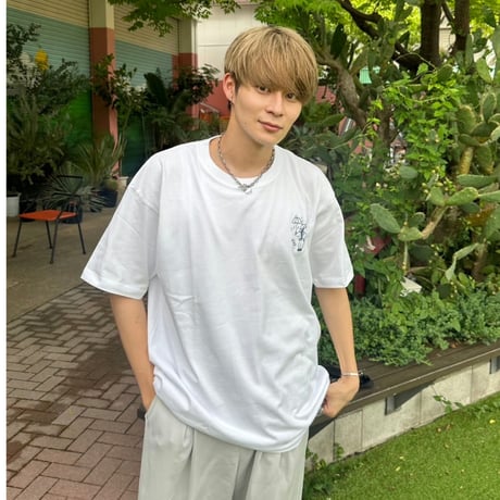 Embroidery S/S Tee 　[white]　HEV-24019