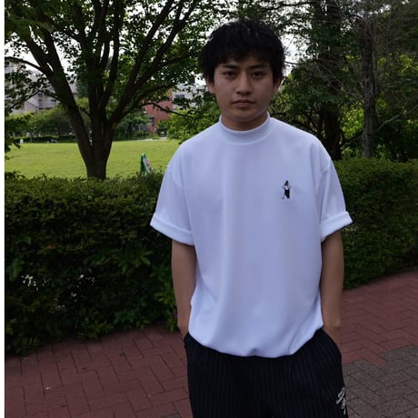 GOLF Embroidery mockeck jersey Tee 　[WHITE]　HEV-26007