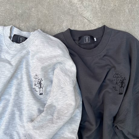 mini pile embroidery L/S Tee 　[OAT MEAL]　HEV-26004
