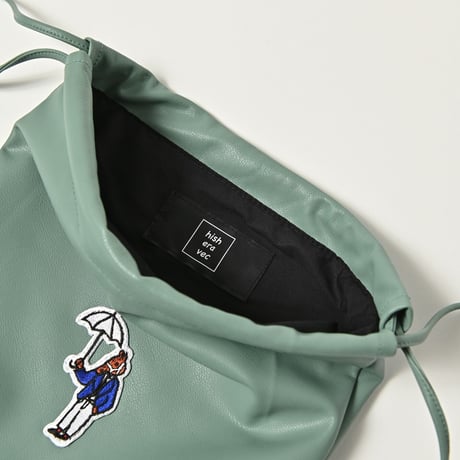 Eco leather Pouch　[mint green]　HEV-BG21005