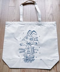 小笠原鳥類イラストトートバッグ Lサイズ ぺんぎん