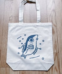小笠原鳥類イラストトートバッグ Mサイズ いわし