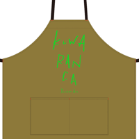 Yoichiro Aso “ KUWARANCA ” エプロン ＿KHAKI × GREEN