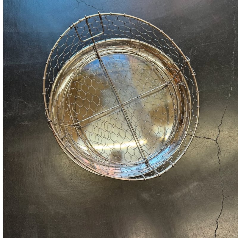 手編み 水切りかごオーバル大 | 鳥井金網工芸