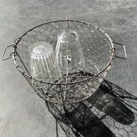 手作り 丸かご 15cm 足付き | 鳥井金網工芸