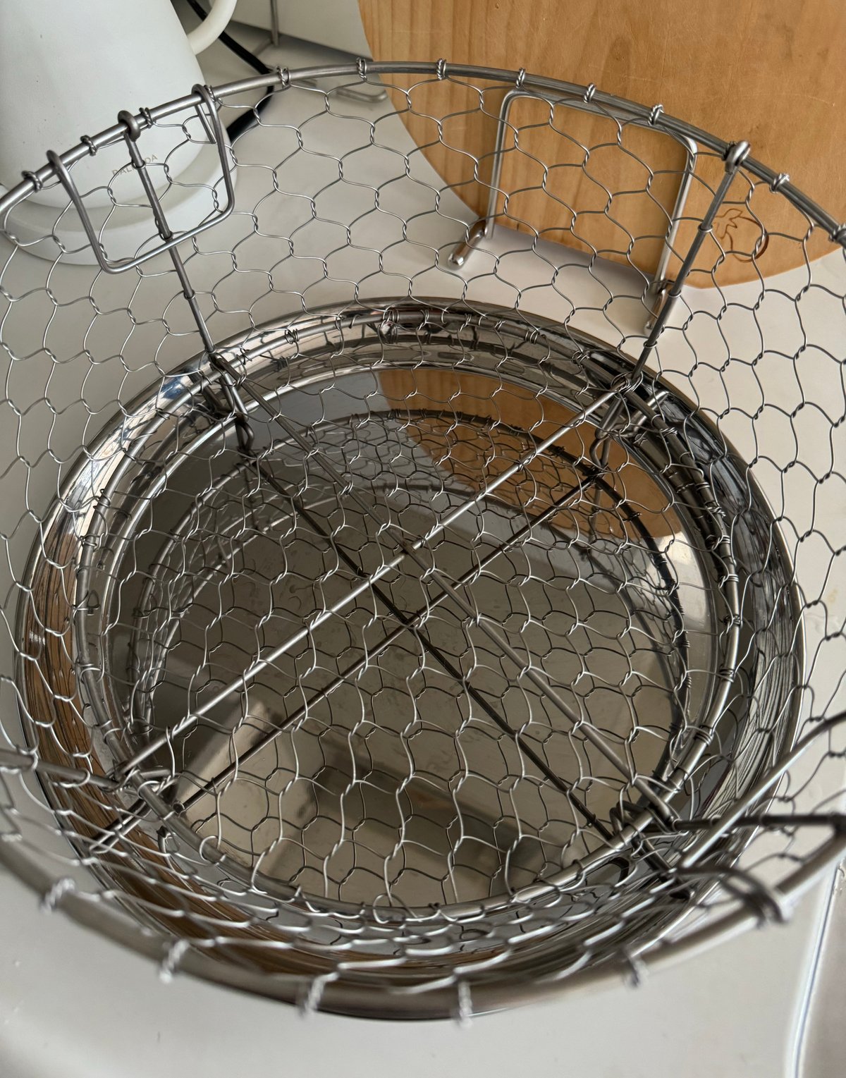 手編み 水切りかご30cm専用バット | 鳥井金網工芸