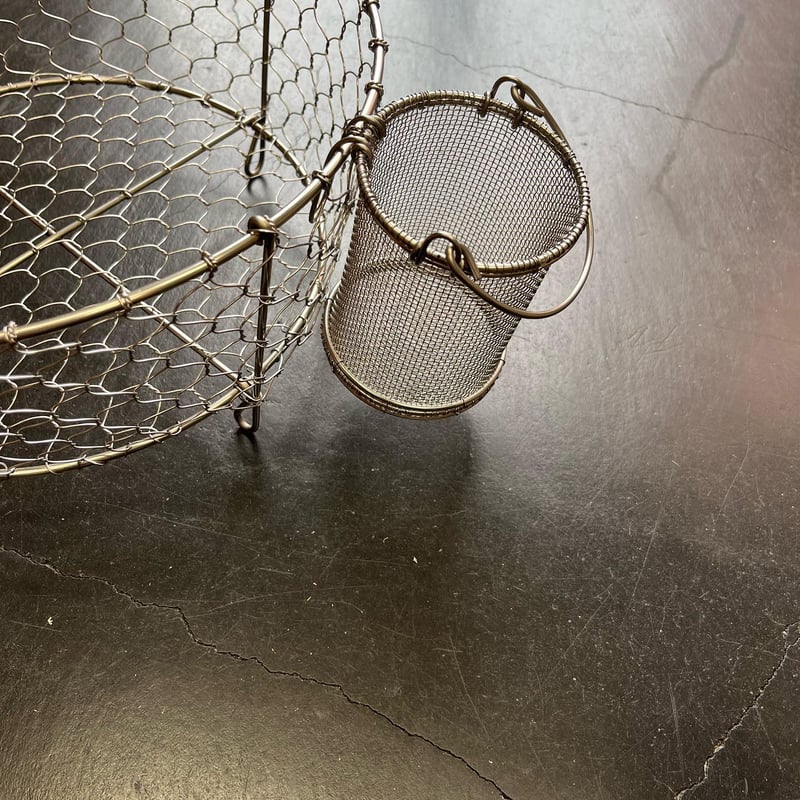 オリジナルかご 小サイズ フック付き | 鳥井金網工芸