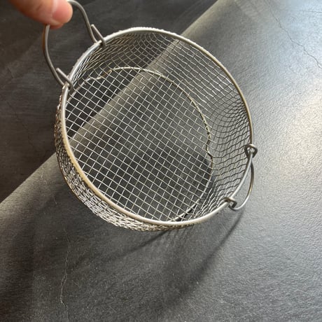 手作り 丸かご 15cm 足付き