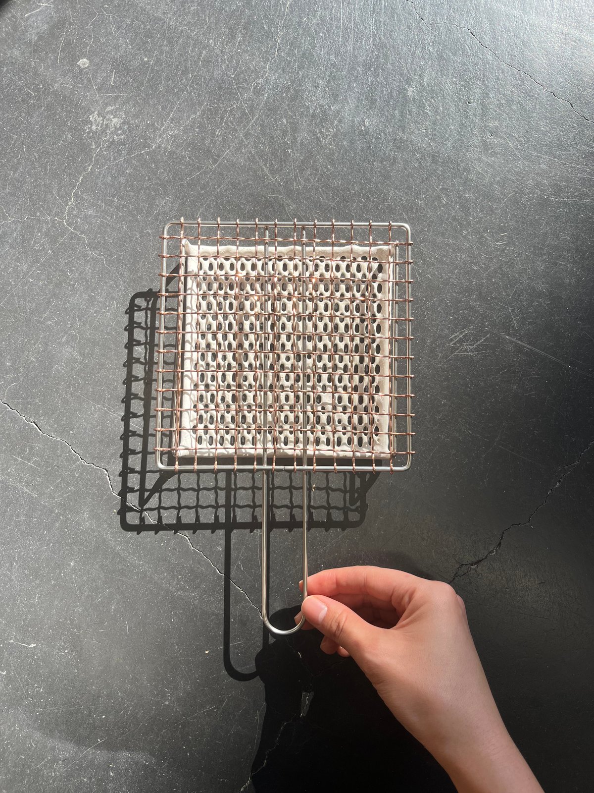 鳥井金網工芸 銅製セラミック焼き網 鳥井金網工芸 銅製 セラミックパン焼き網 : 京都アンテナショップ 丸竹