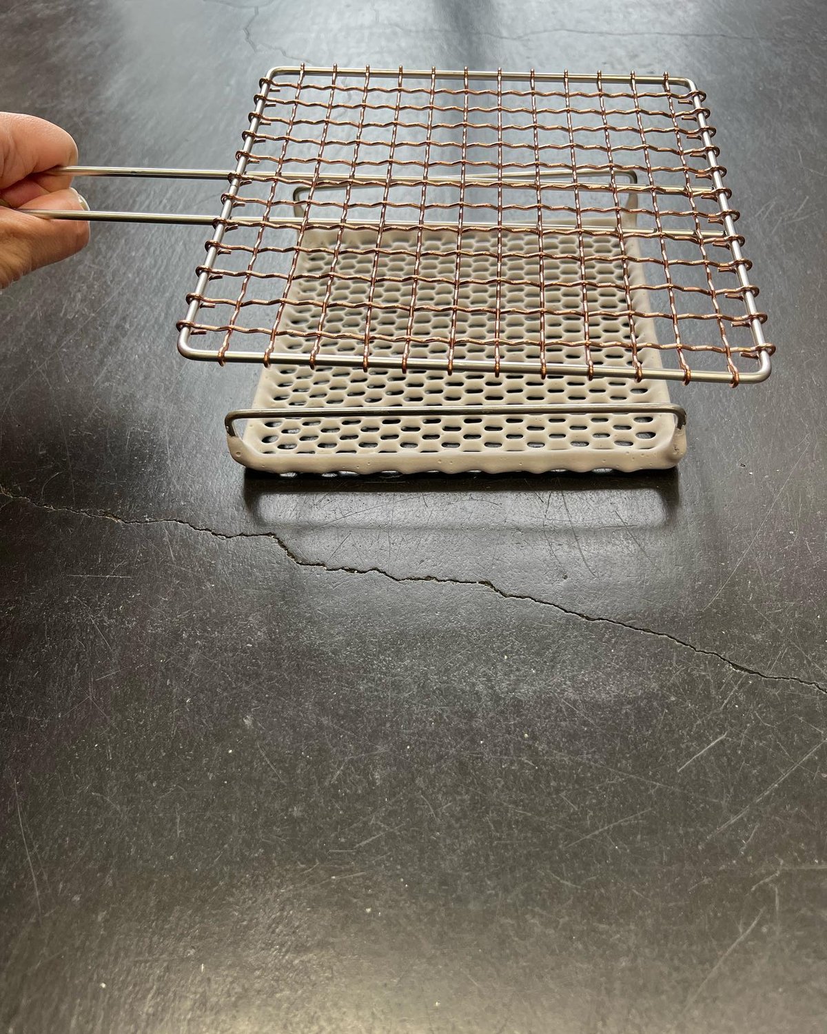 セラミック付焼き網 小サイズ 16cm | 鳥井金網工芸