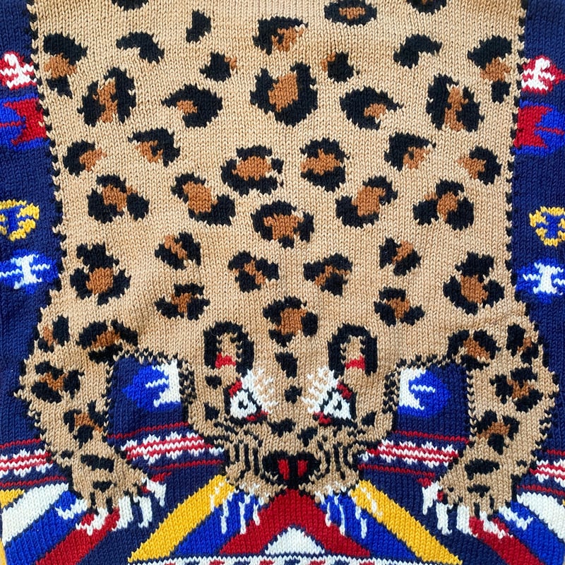JOSEPH TRICOT Tibetan Tiger Wool Knit Cardigan 