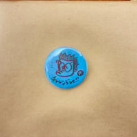 チャレンジョイマーブルバッチ　ひょっとこランチョ水色