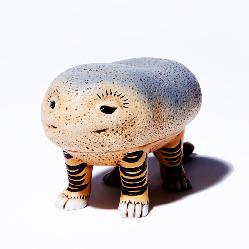 虎小石　フィギュア　変ないきもの　ソフビ　キモカワ 虎子石が可愛い｜ウクモリ ヒロオ