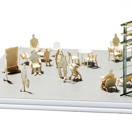 【ポスト便対応】国立新美術館オリジナル 1/100建築模型用添景セット 国立新美術館編
