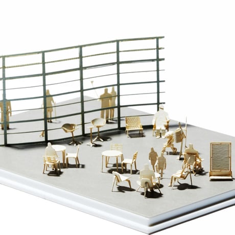 【ポスト便対応】国立新美術館オリジナル 1/100建築模型用添景セット 国立新美術館編