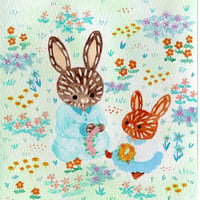 原画「rabbits」(額マット付き)