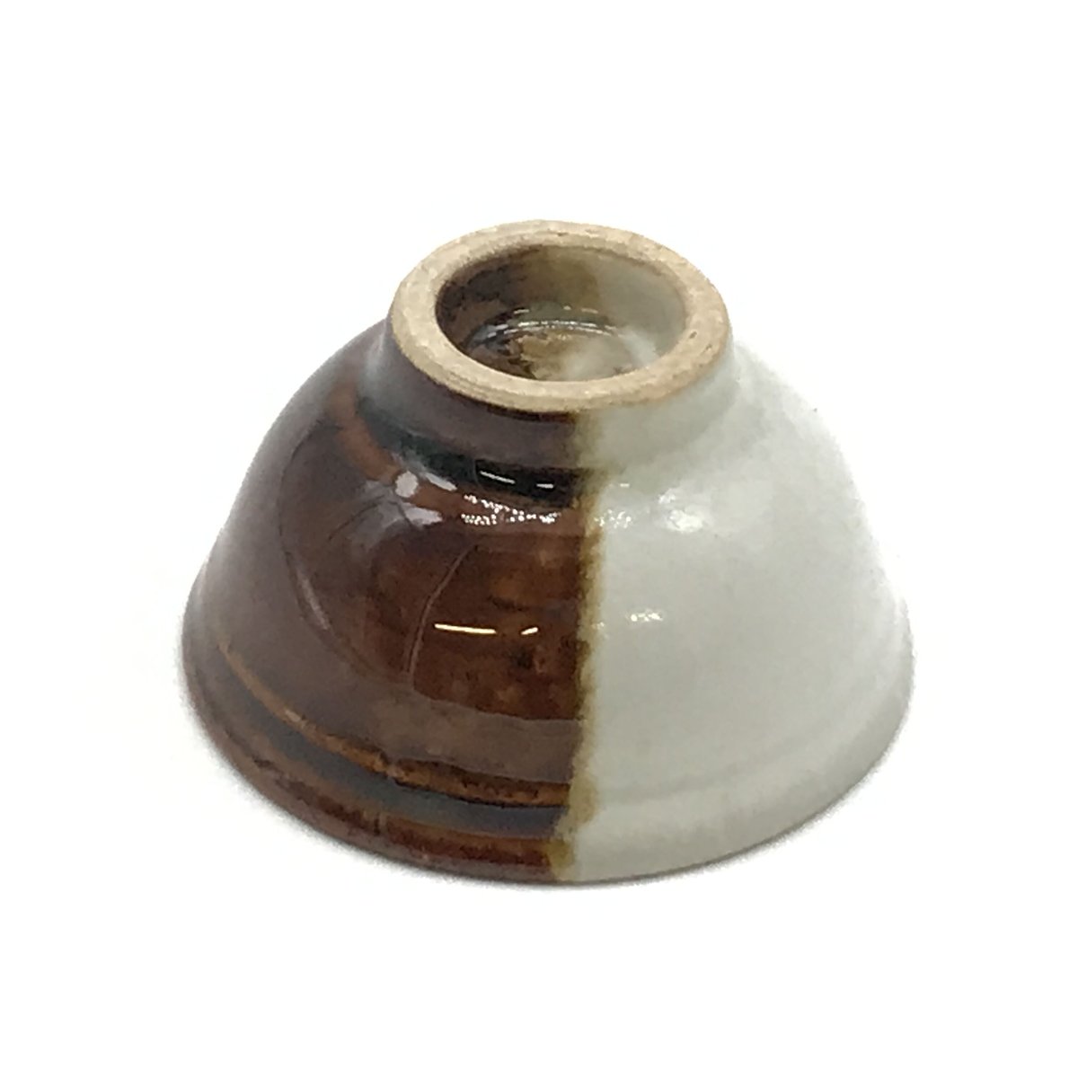 お猪口(飴釉×藁白釉) | 鳥取因幡焼