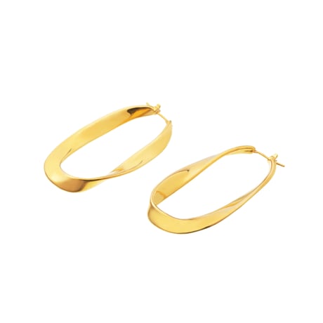 Large Wave Earrings P-41-YG