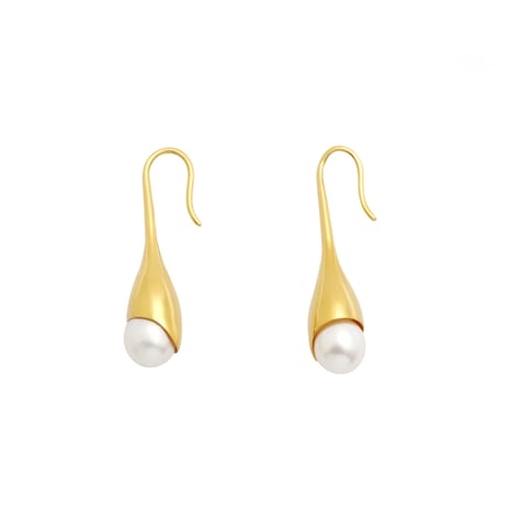 Icicle Pearl Earrings P-10-YG