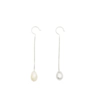 Pearl & Chain Long Hooks P-33-YG