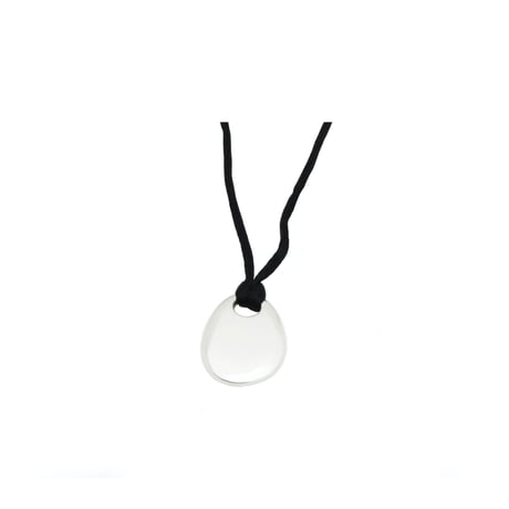 Silver Stone Necklace NC-26-S-BLK