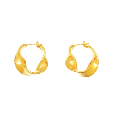 Medium Wave Earrings P-40-YG