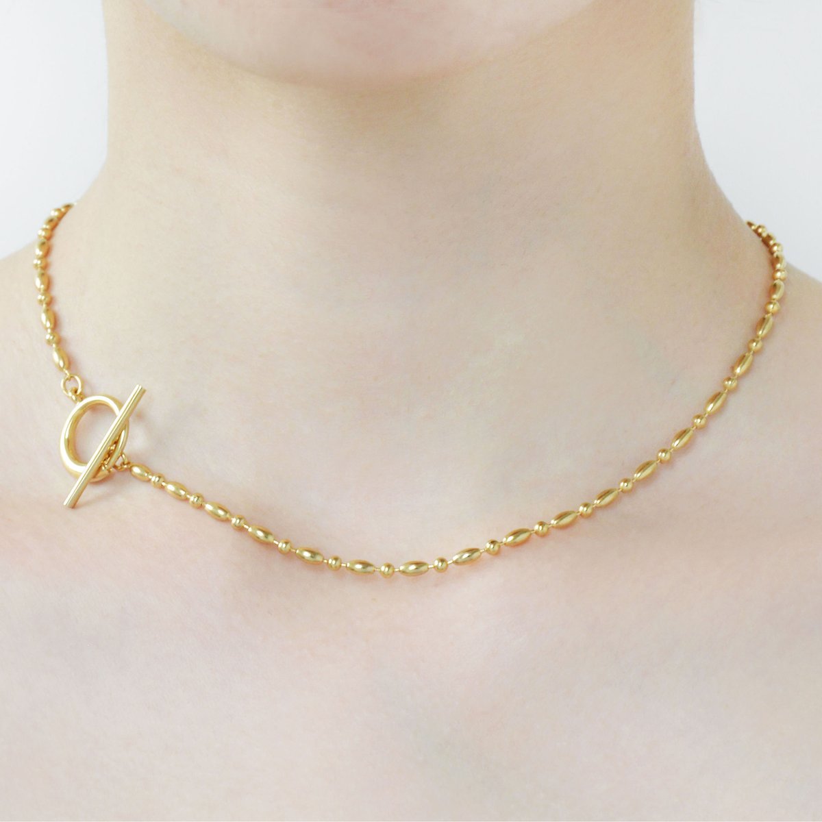 Water Chain Necklace NC-10-YG | Rieuk