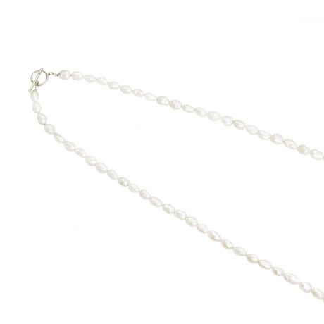 White Baroque Pearl Long Necklace P80-WH