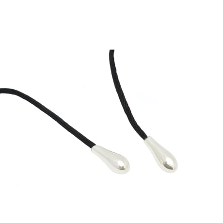Icicle Pearl with Black Code Necklace NC-24-S-BLK