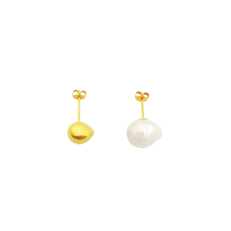 Small Gold Pearl Studs P-30-YG