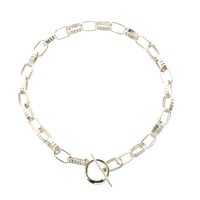 Stripe Chain Necklace NC-05-BR-S