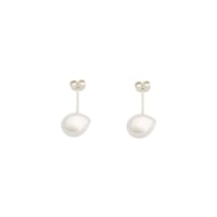 Small Silver Pearl Studs P-28-S
