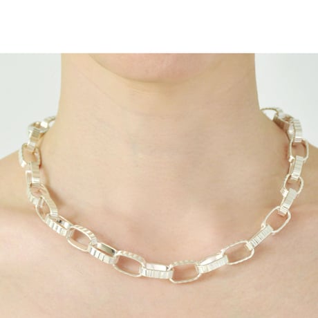 Stripe Chain Necklace NC-05-BR-S