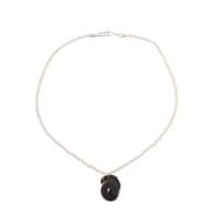 Pearl with Stone Baroque Necklace NC-57-S-BLACK