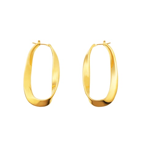 Large Wave Earrings P-41-YG