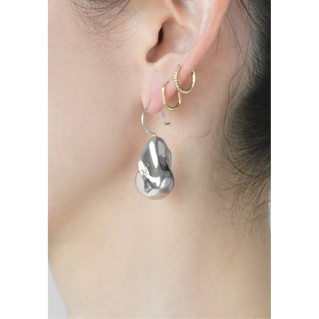 Baroque Stone & Silver Hooks P-37-S-CRYSTAL