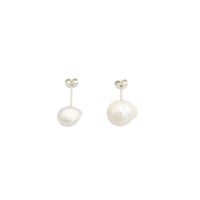 Small Silver Pearl Studs P-30-S