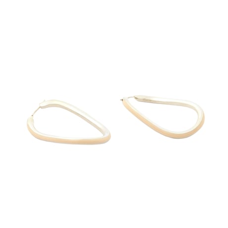 Enamel Wave Earrings P-13-C-S-Beige