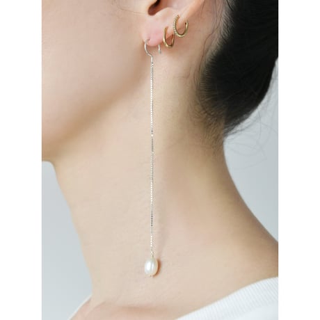 Long Pearl & Chain Hooks P-27-YG