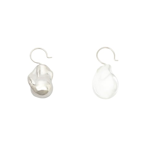 Baroque Stone & Silver Hooks P-37-S-CRYSTAL